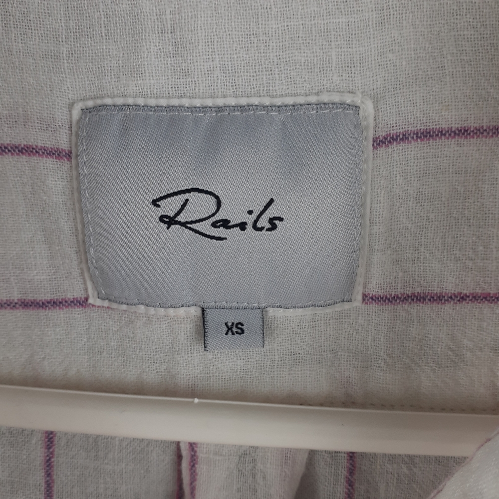 Rails Charli Mixed Stripe Linen Blend Beachy Butt… - image 4